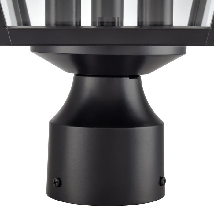 24'' Edenton Matte Black 3 Light Post Lantern