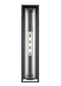 24-inch Caleb Textured Black 1-Light Outdoor Wall Sconce