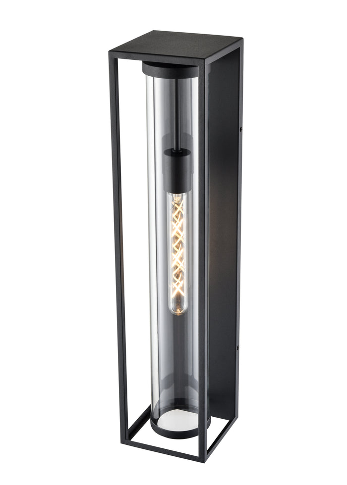 24-inch Caleb Textured Black 1-Light Outdoor Wall Sconce