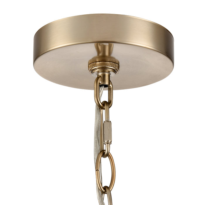 24-inch Verlana Modern Gold 5-Light Clear Glass Chandelier