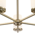 24-inch Verlana Modern Gold 5-Light Etched White Glass Chandelier