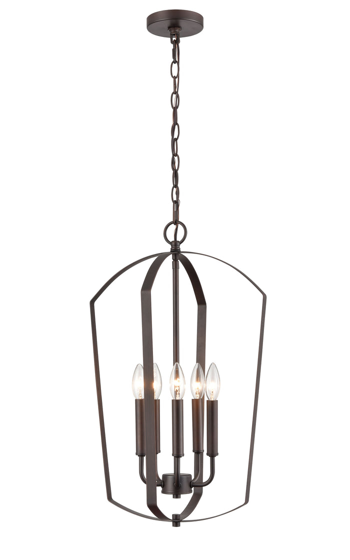 24'' Ivey Lake Rubbed Bronze 5 Light Pendant