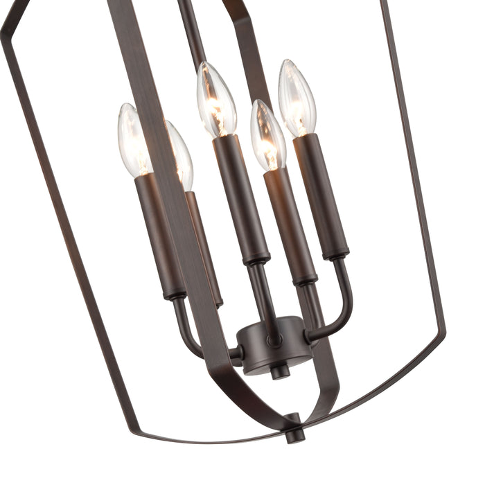 24'' Ivey Lake Rubbed Bronze 5 Light Pendant