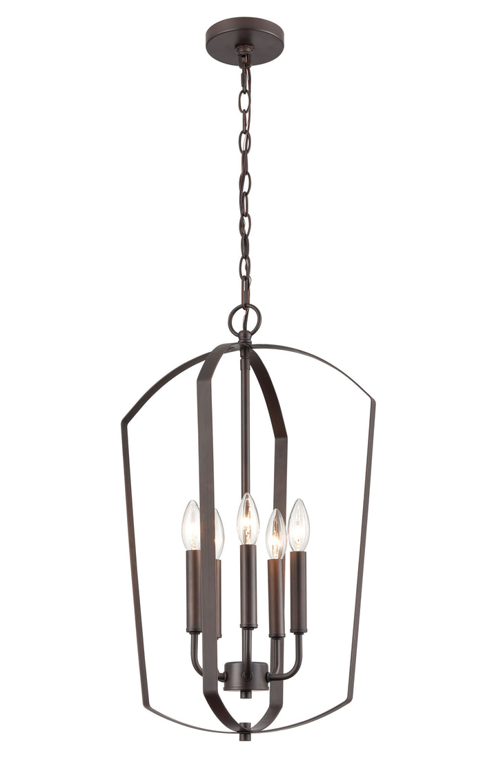 24'' Ivey Lake Rubbed Bronze 5 Light Pendant