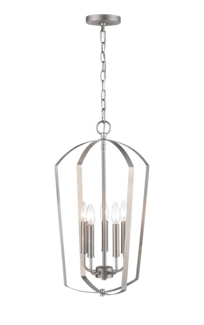 24'' Ivey Lake Satin Nickel 5 Light Pendant