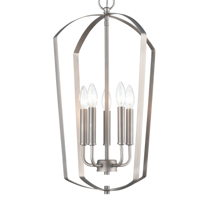24'' Ivey Lake Satin Nickel 5 Light Pendant
