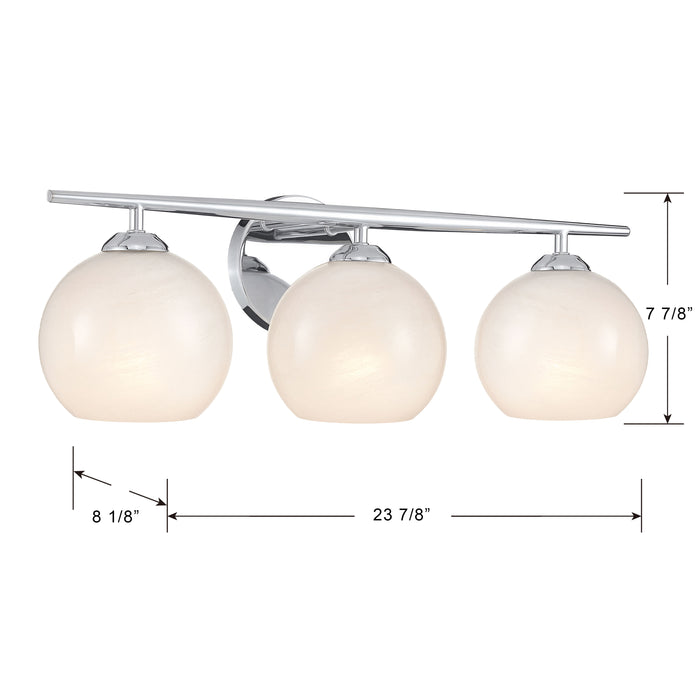 24'' Kimorra Chrome 3 Light Bath Vanity