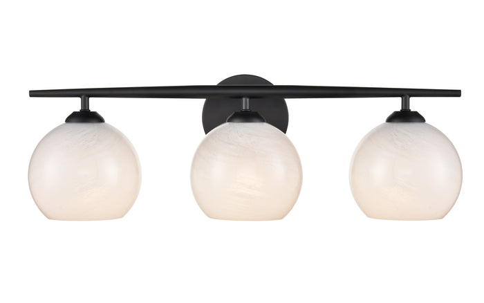 24'' Kimorra Matte Black 3 Light Bath Vanity