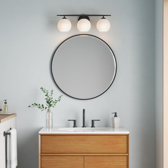 24'' Kimorra Matte Black 3 Light Bath Vanity