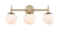 24''  Modern Gold 3 Light Bath Vanity