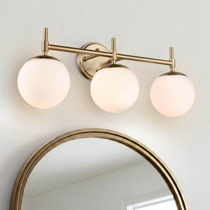 24''  Modern Gold 3 Light Bath Vanity