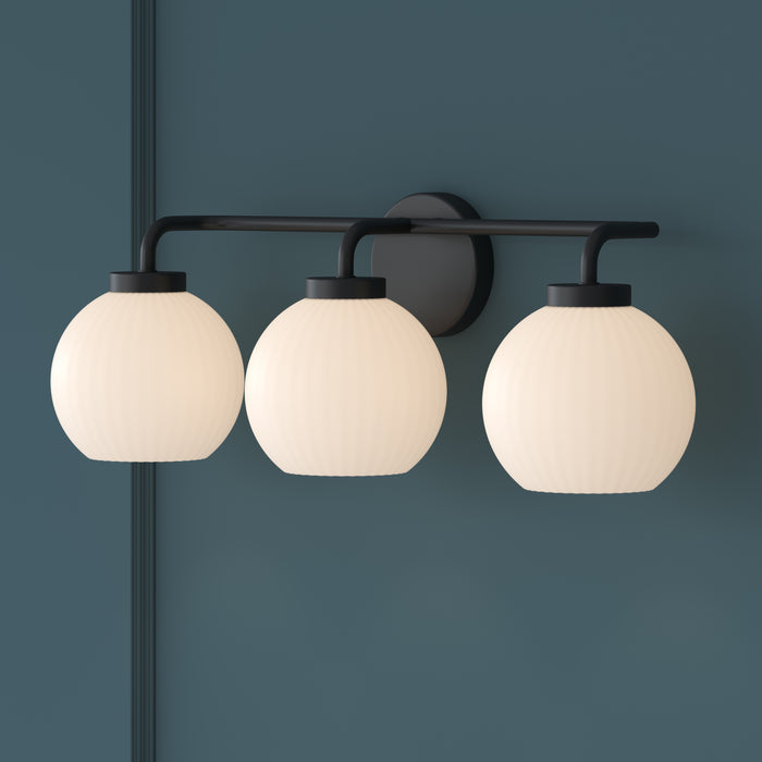 24'' Oprah Matte Black 3 Light Bath Vanity