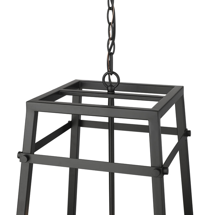 24'' Tellsa Matte Black 4 Light Pendant