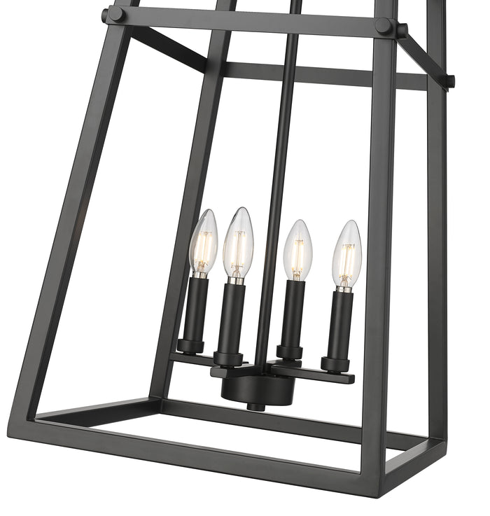 24'' Tellsa Matte Black 4 Light Pendant