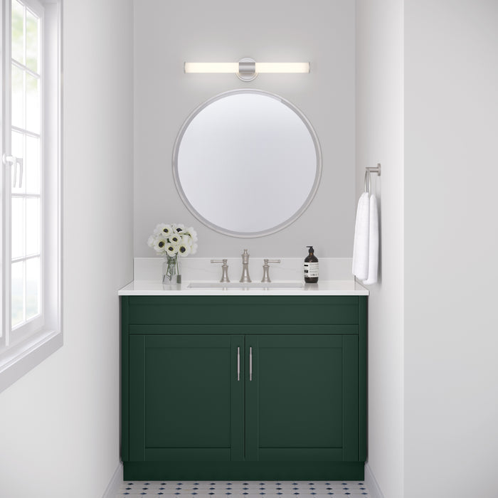 24'' Trumann Brushed Nickel 1 Vanity Light