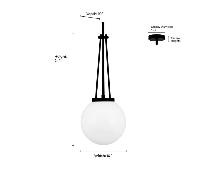 24'' Vellin Vintage Brass 1 Light Pendant
