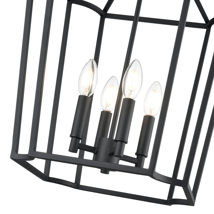 24.25'' Hylena Textured Black 4 Light Pendant