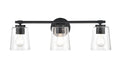 24.5''  Matte Black 3 Light Bath Vanity