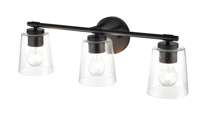24.5''  Matte Black 3 Light Bath Vanity