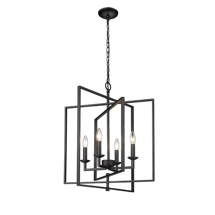 24.5'' Nellis Matte Black 4 Light Pendant