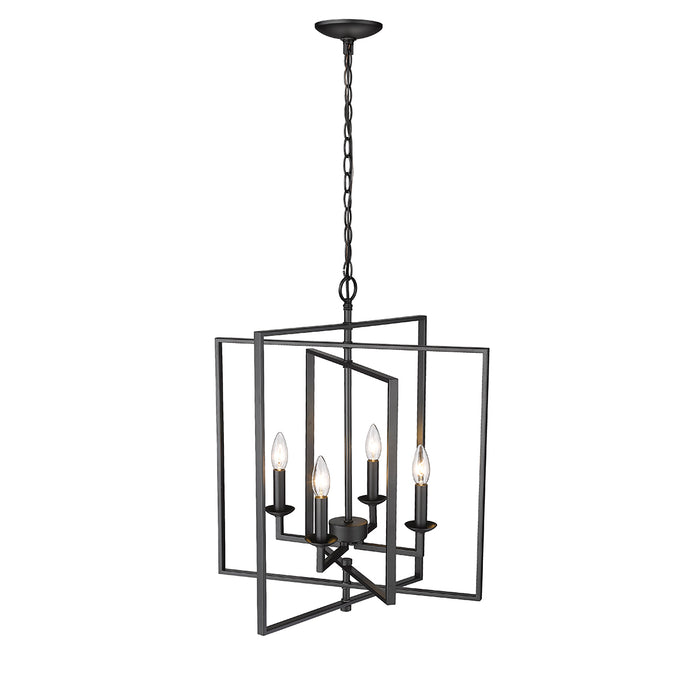 24.5'' Nellis Matte Black 4 Light Pendant
