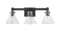 25.5'' Barlon Matte Black 3 Light Bath Vanity