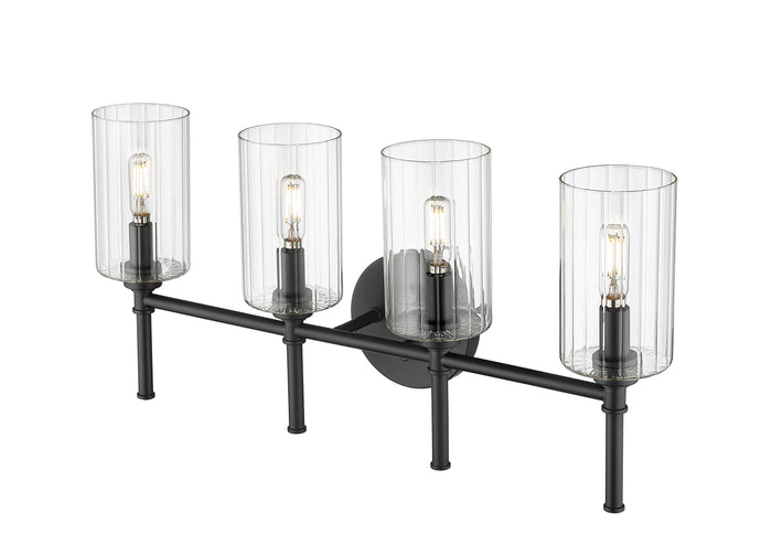 25.5'' Chastine Matte Black 4 Light Bath Vanity