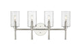 25.5'' Chastine Polished Nickel 4 Light Bath Vanity