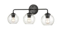 25.5'' Solmer Matte Black 3 Light Bath Vanity