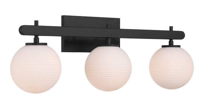 26'' Coretta Matte Black 3 Light Bath Vanity