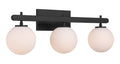 26'' Coretta Matte Black 3 Light Bath Vanity