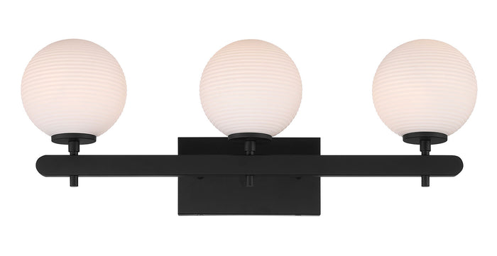 26'' Coretta Matte Black 3 Light Bath Vanity