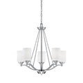 26'' Durham Satin Nickel 5 Light Chandelier
