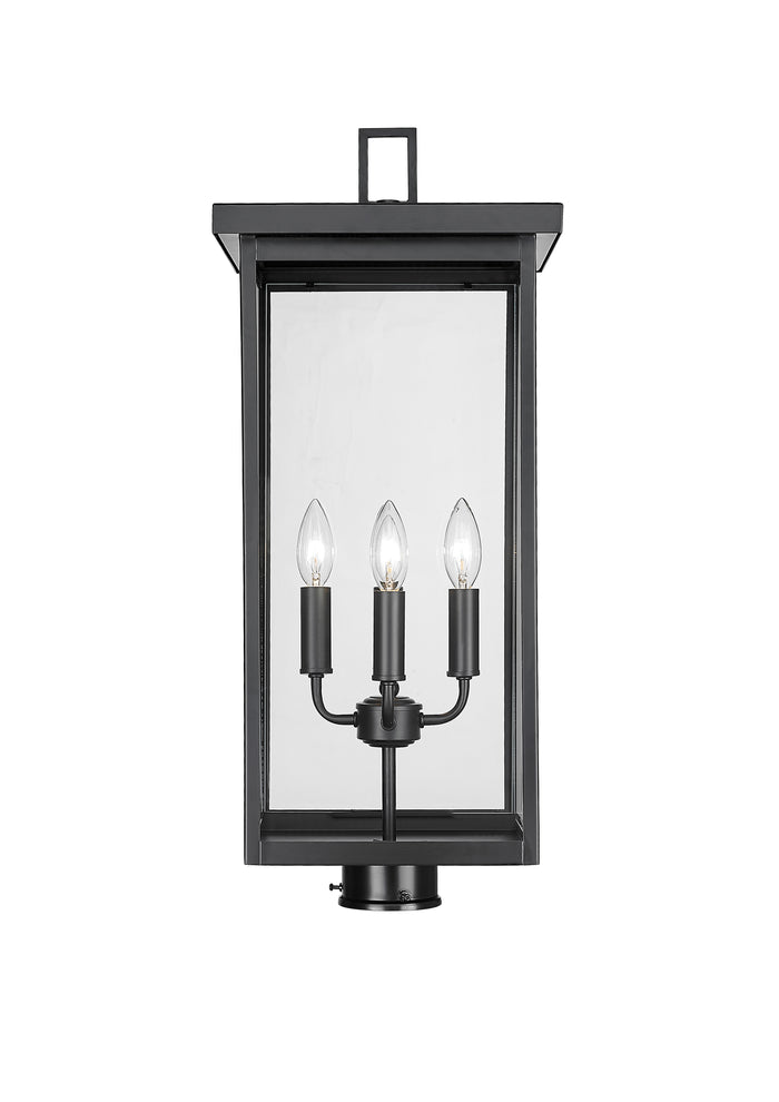 26.25'' Barkeley Powder Coated Black 4 Light Post Lantern