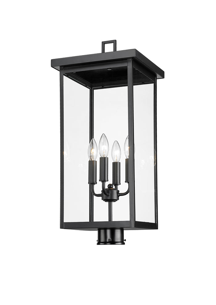 26.25'' Barkeley Powder Coated Black 4 Light Post Lantern