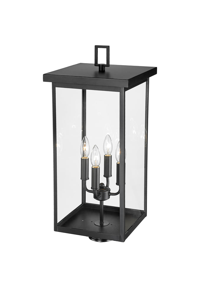 26.25'' Barkeley Powder Coated Black 4 Light Post Lantern