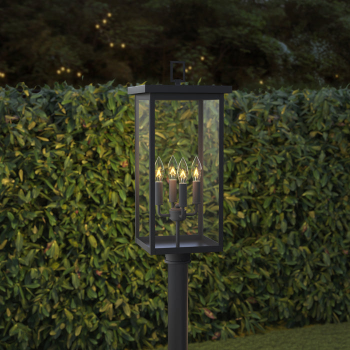 26.25'' Barkeley Powder Coated Black 4 Light Post Lantern