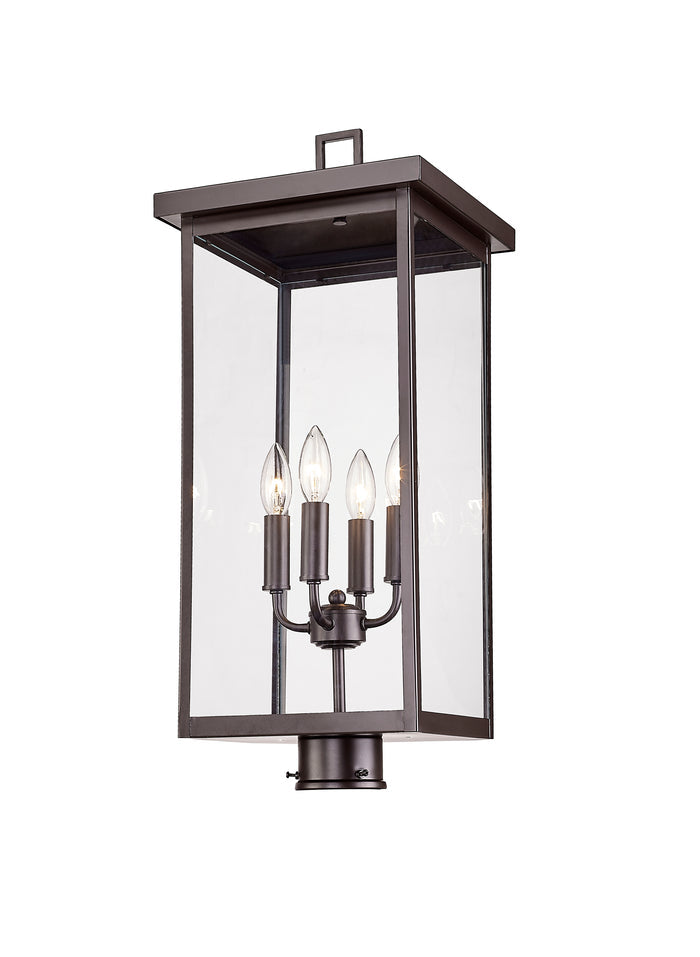 26.25'' Barkeley Powder Coated Bronze 4 Light Post Lantern