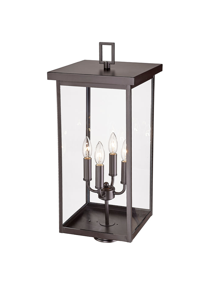 26.25'' Barkeley Powder Coated Bronze 4 Light Post Lantern