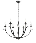 26.5'' Charlize Matte Black 6 Light Chandelier