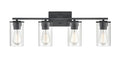 27.63'' Verlana Matte Black 4 Light Bath Vanity