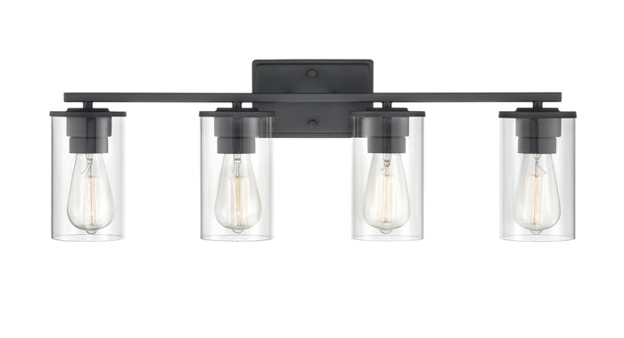 27.63'' Verlana Matte Black 4 Light Bath Vanity