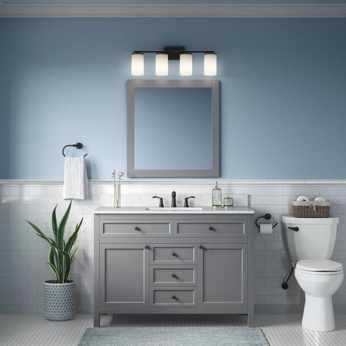 27.75'' Verlana Matte Black 4 Light Bath Vanity
