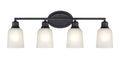 28'' Amberle Matte Black 4 Light Bath Vanity