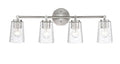 28'' Ashli Brushed Nickel 4 Light Bath Vanity
