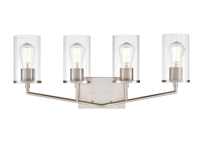 28'' Beverlly Brushed Nickel 4 Light Bath Vanity