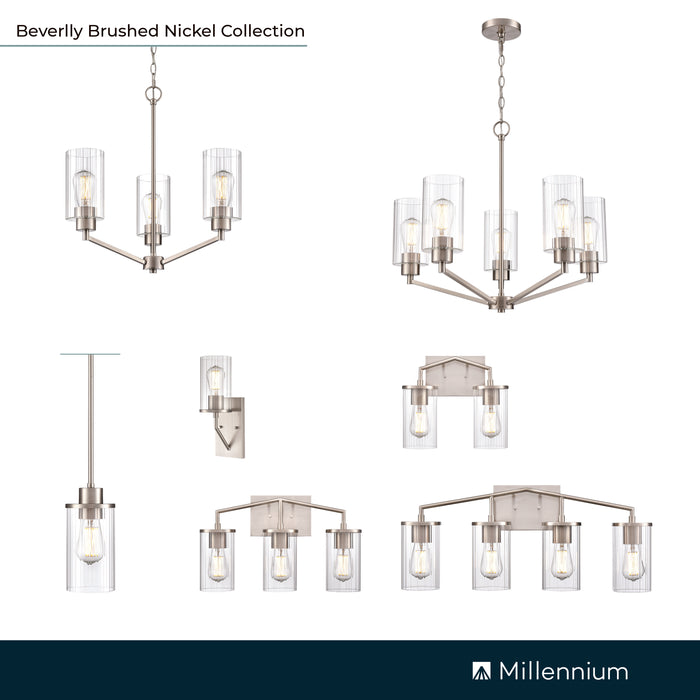 28'' Beverlly Brushed Nickel 4 Light Bath Vanity