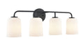28'' Laphia Matte Black 4 Light Bath Vanity