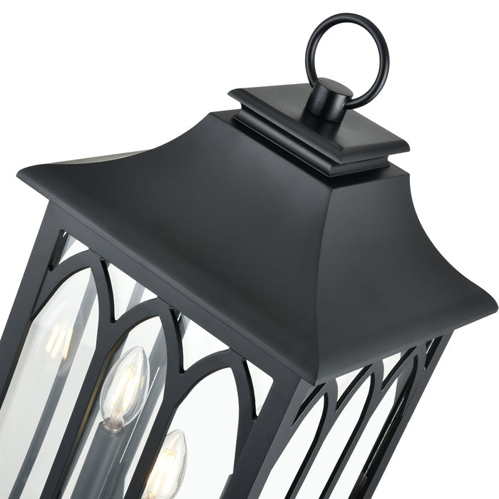 29'' Mallorey Powder Coated Black 3 Light Post Lantern