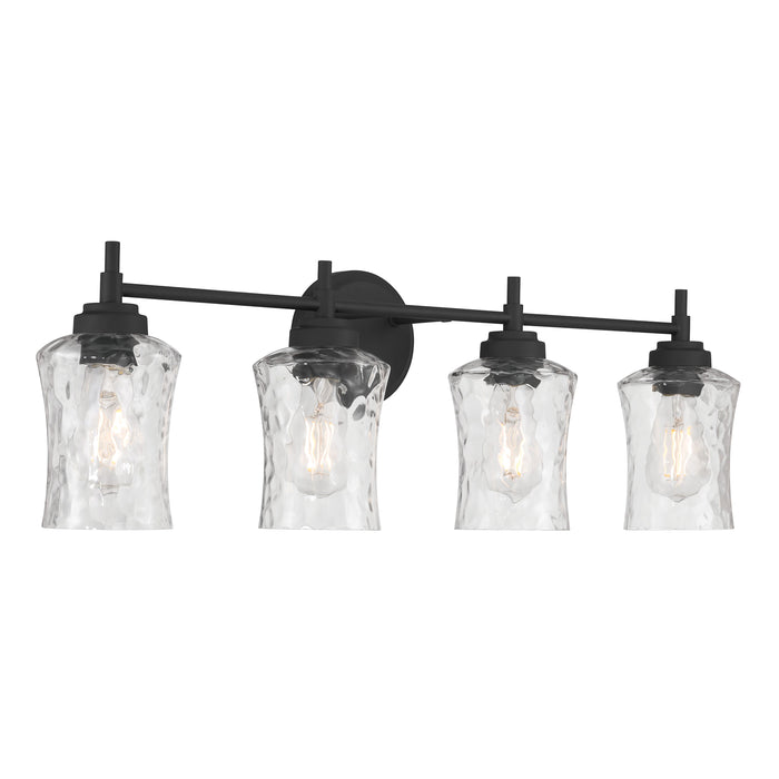 29.25'' Clarvyn Matte Black 4 Light Bath Vanity